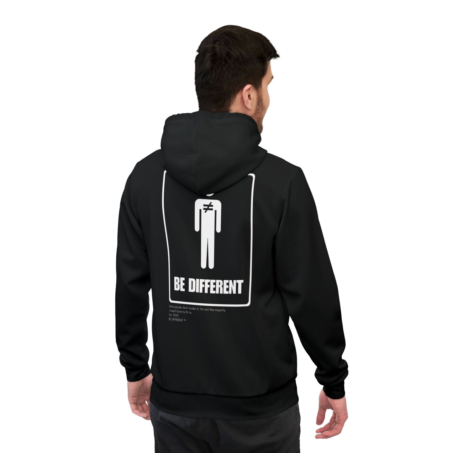 Be Different minimalist black Hoodie